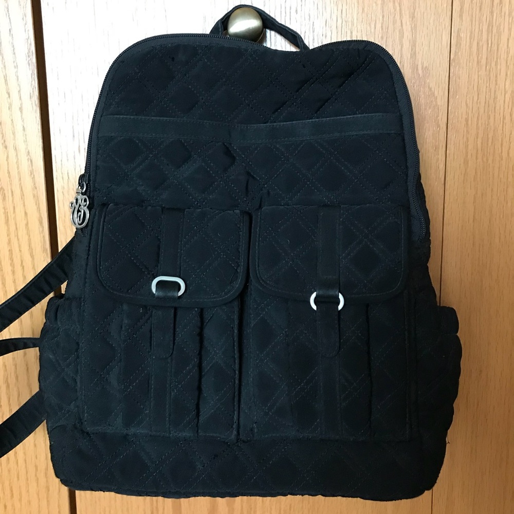 Black quilted Vera Bradley backpack